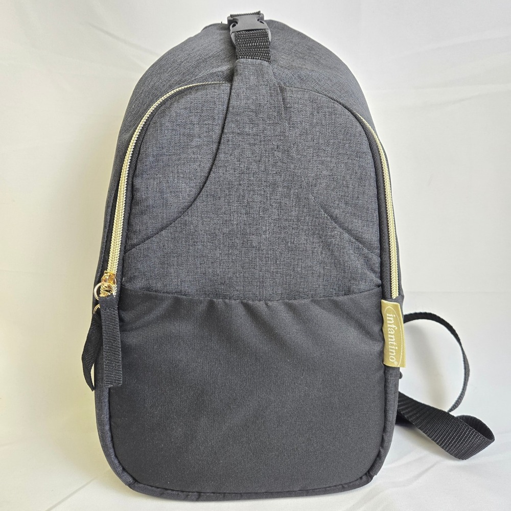 Infantino Crossbody Diaper Bag Heather Gray